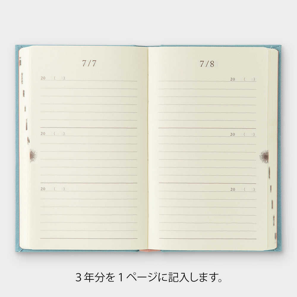 Agenda 3 ans Bleu clair