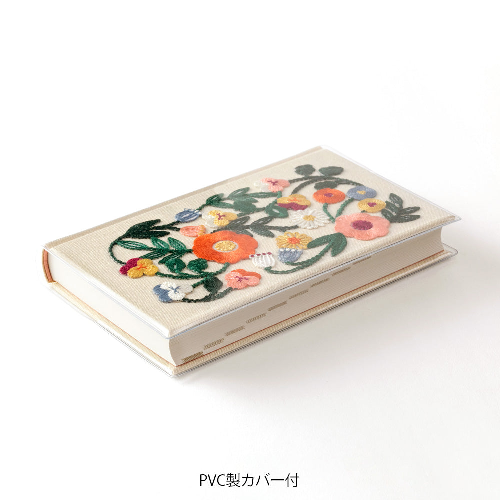 Agenda 5 ans Fleurs brodées beige