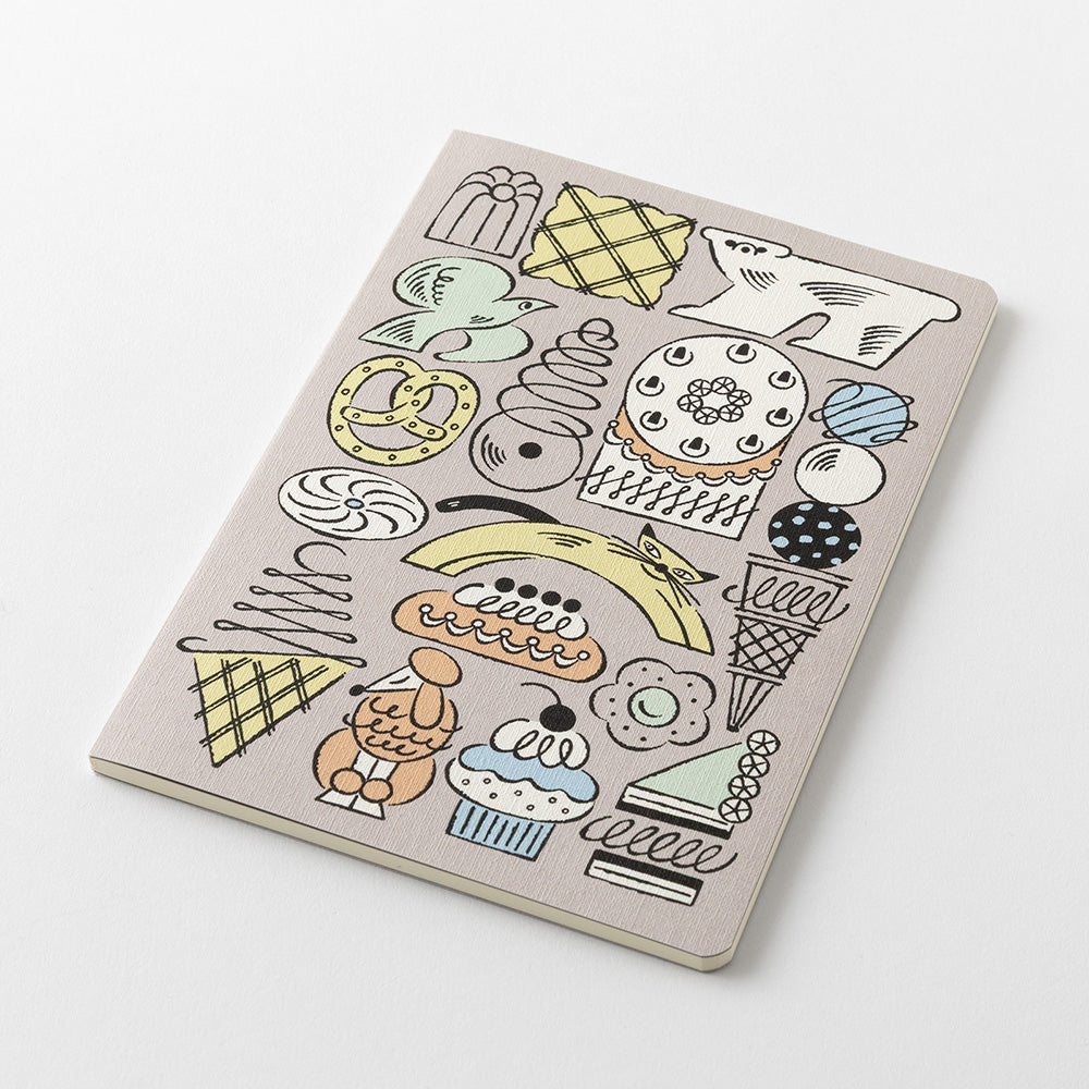 Notebook Yuru Log - Ouverture à plat - Gourmandises et Animaux