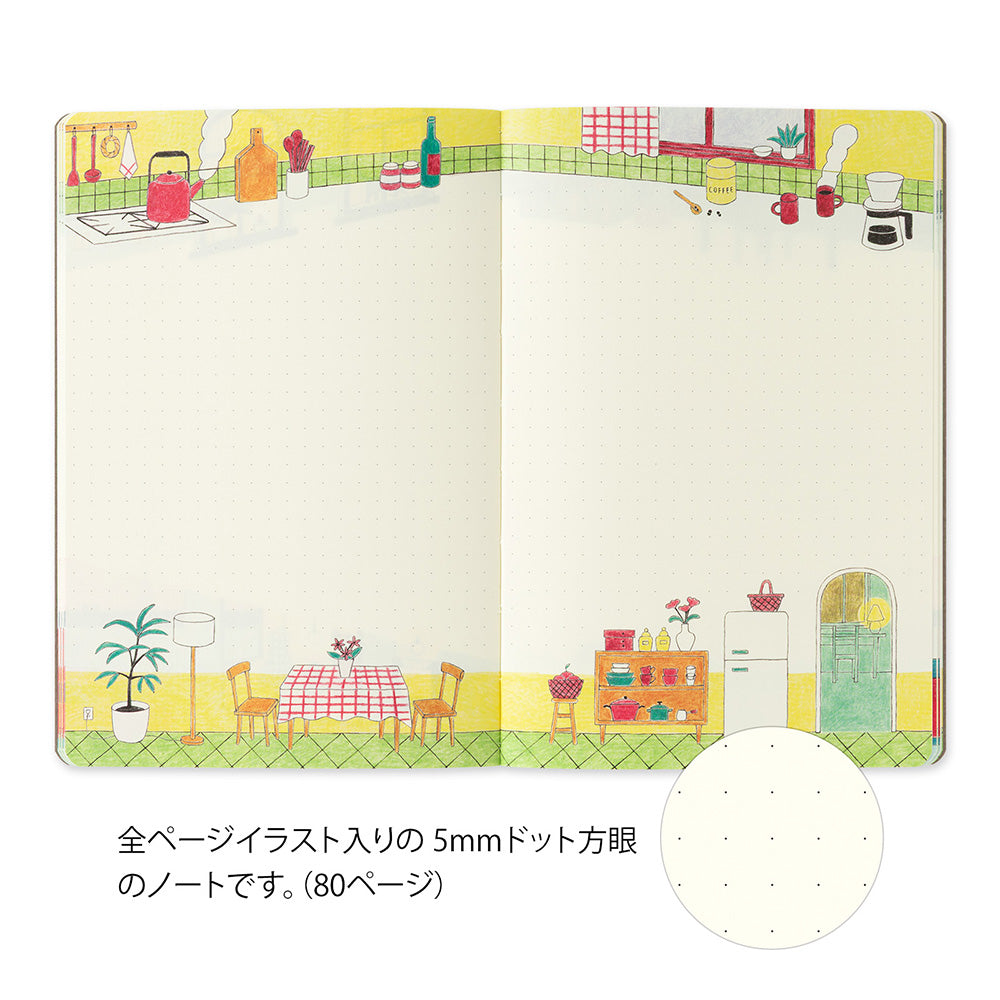 Notebook Yuru Log - Ouverture à plat - Moments du quotidien