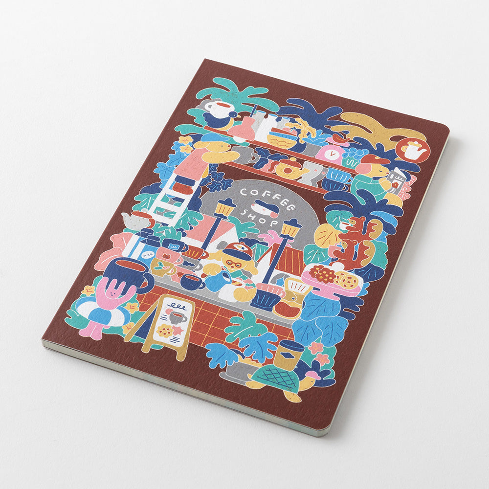 Notebook Yuru Log - Ouverture à plat - Café