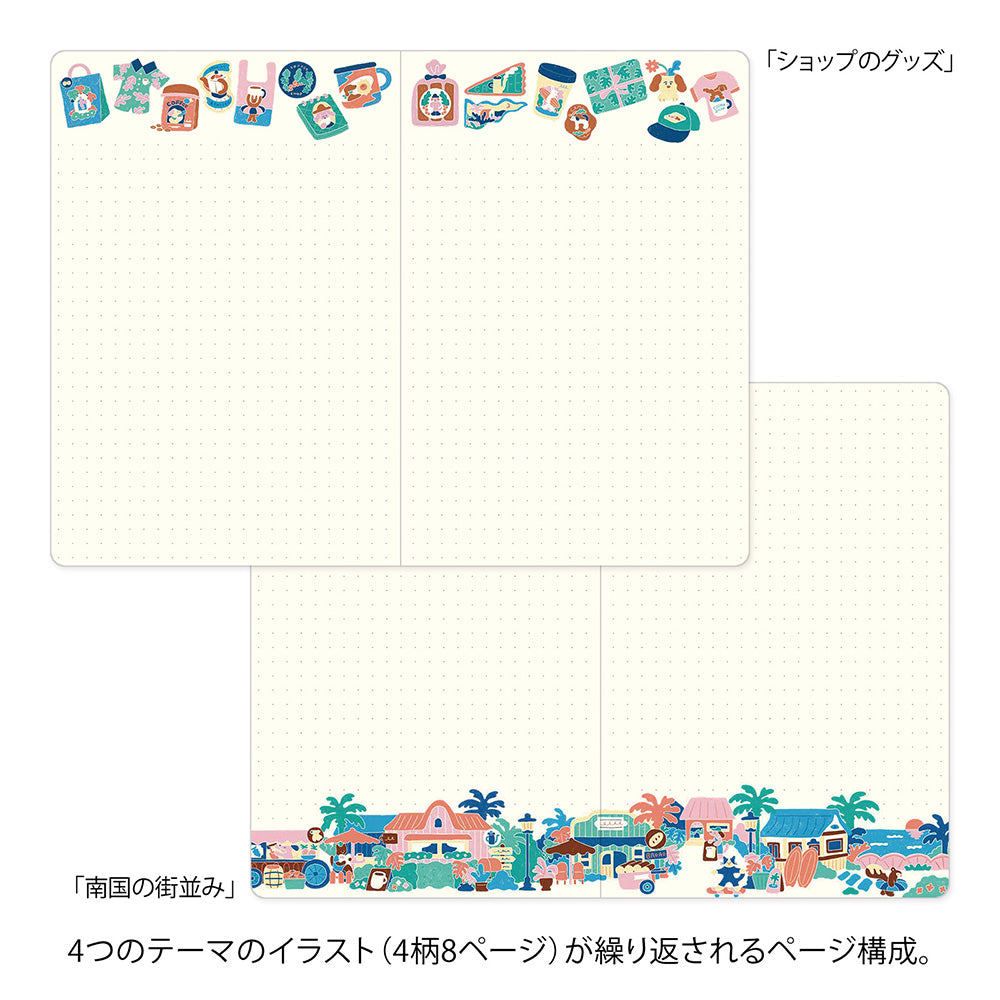 Notebook Yuru Log - Ouverture à plat - Café