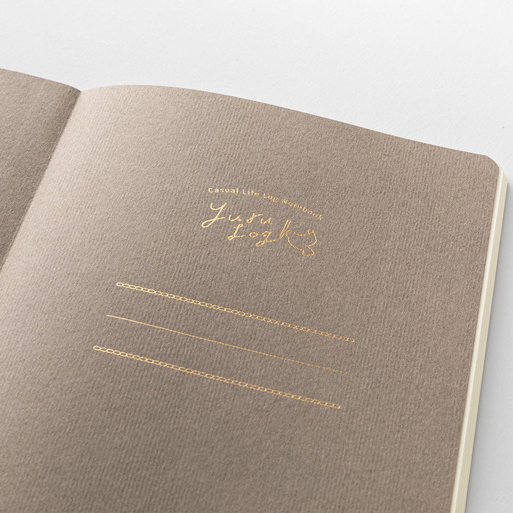 Notebook Yuru Log - Ouverture à plat - Fleurs