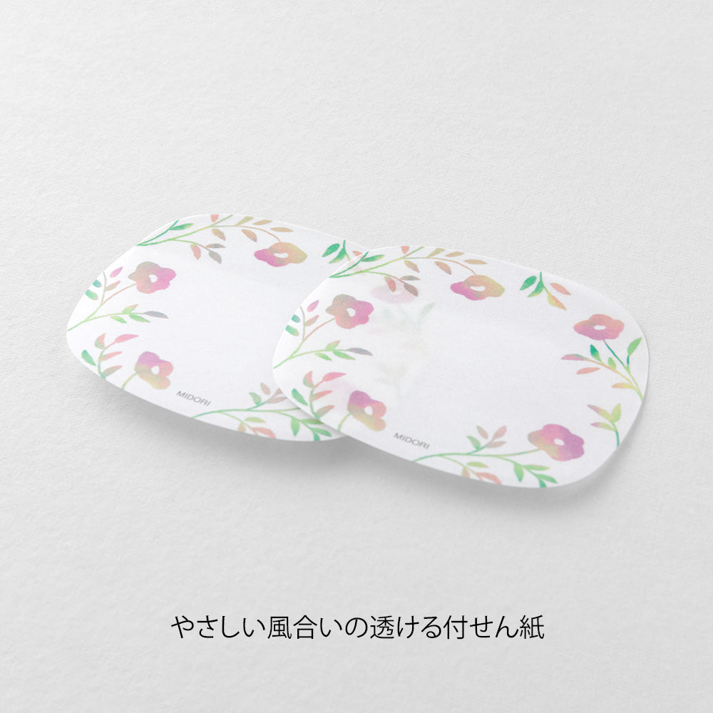 Sticker Transparent Fleurs roses