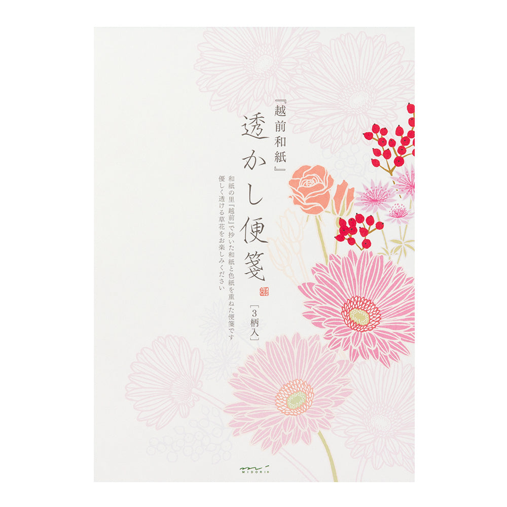Bloc papiers Bouquet rose