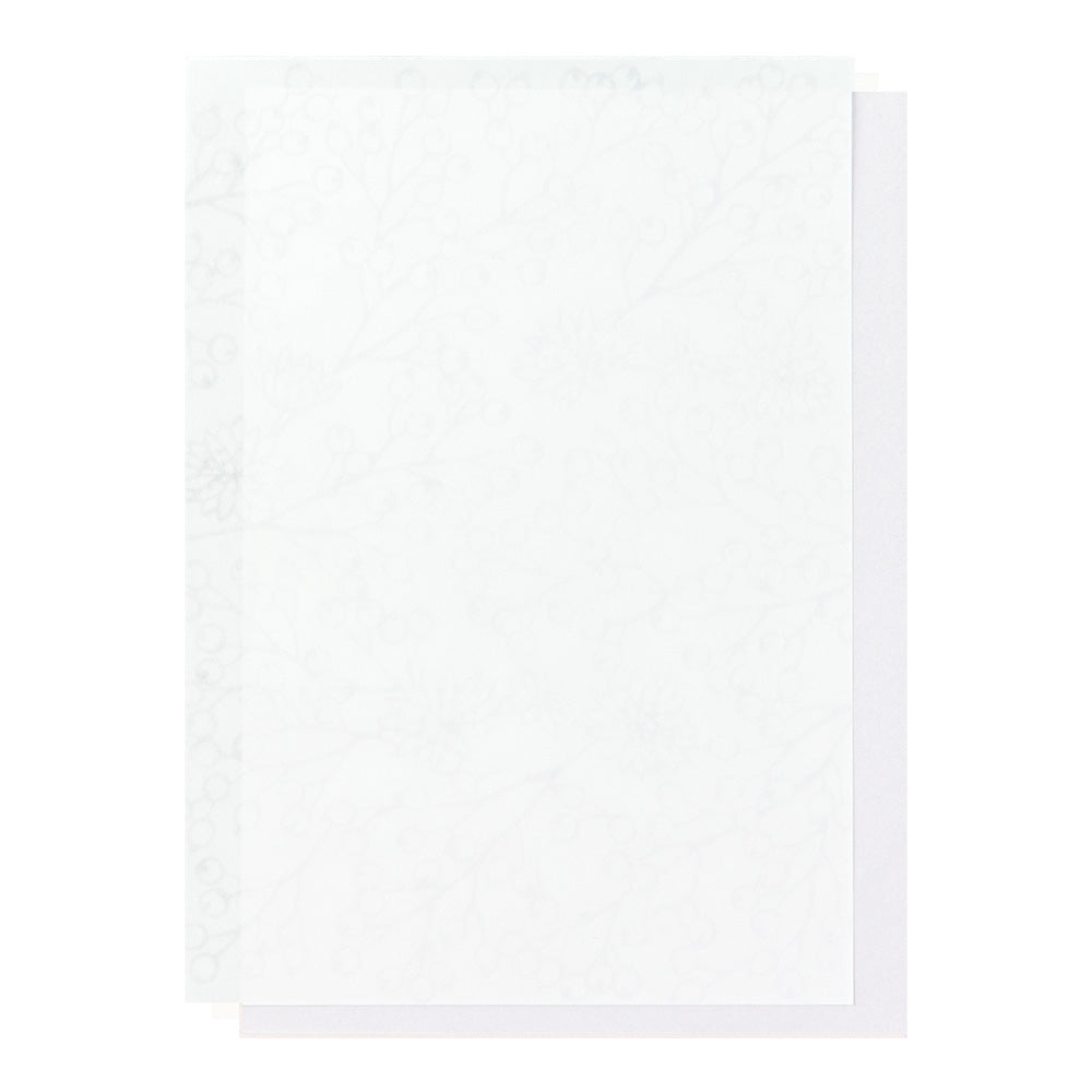 Bloc papiers Bouquet rose
