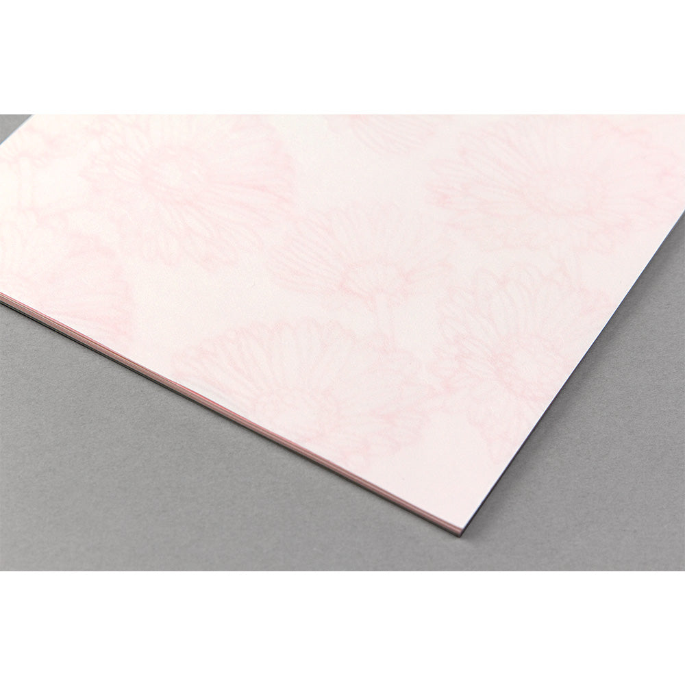 Bloc papiers Bouquet rose