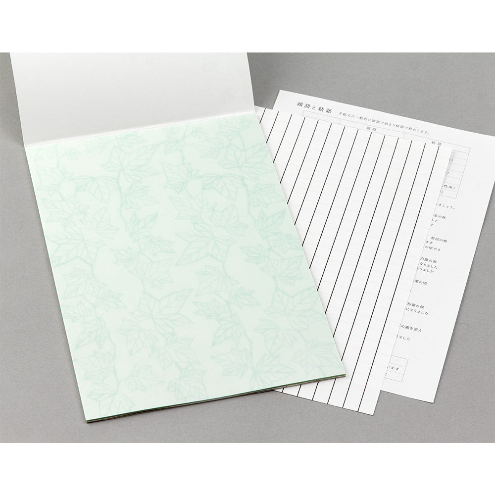 Bloc papiers Feuille verte