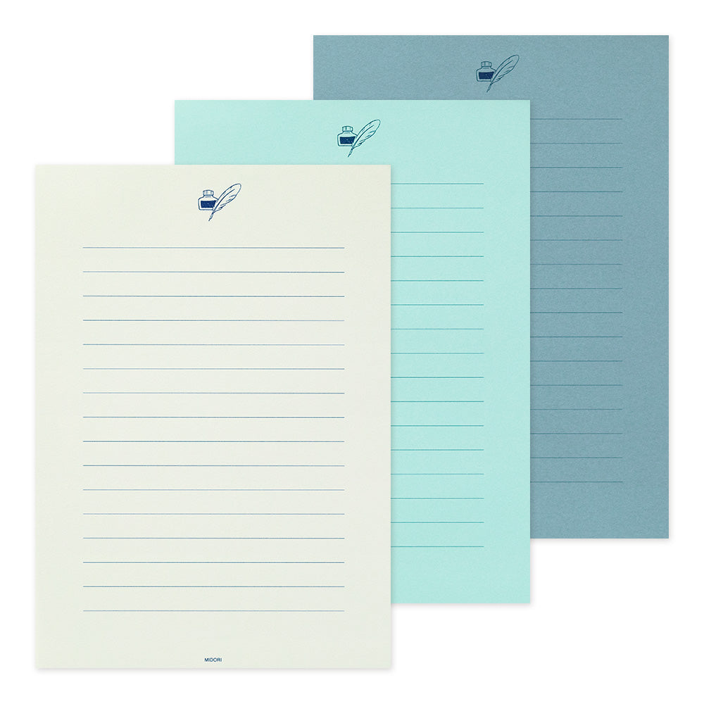 Bloc bleu papiers 3 couleurs