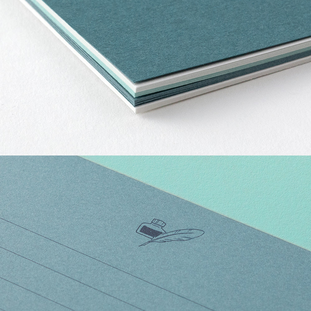 Bloc bleu papiers 3 couleurs