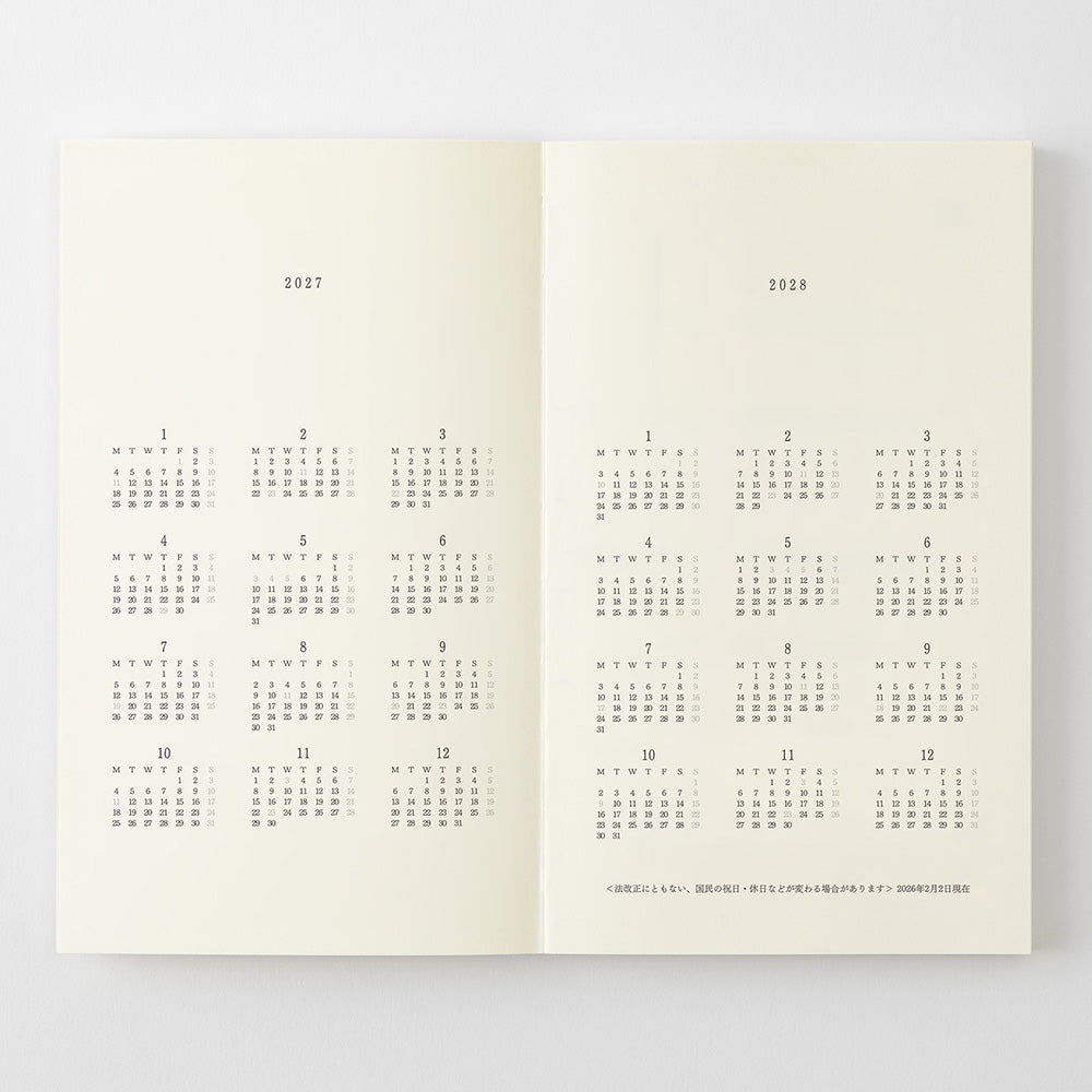 MD Notebook Diary B6 Slim 2027
