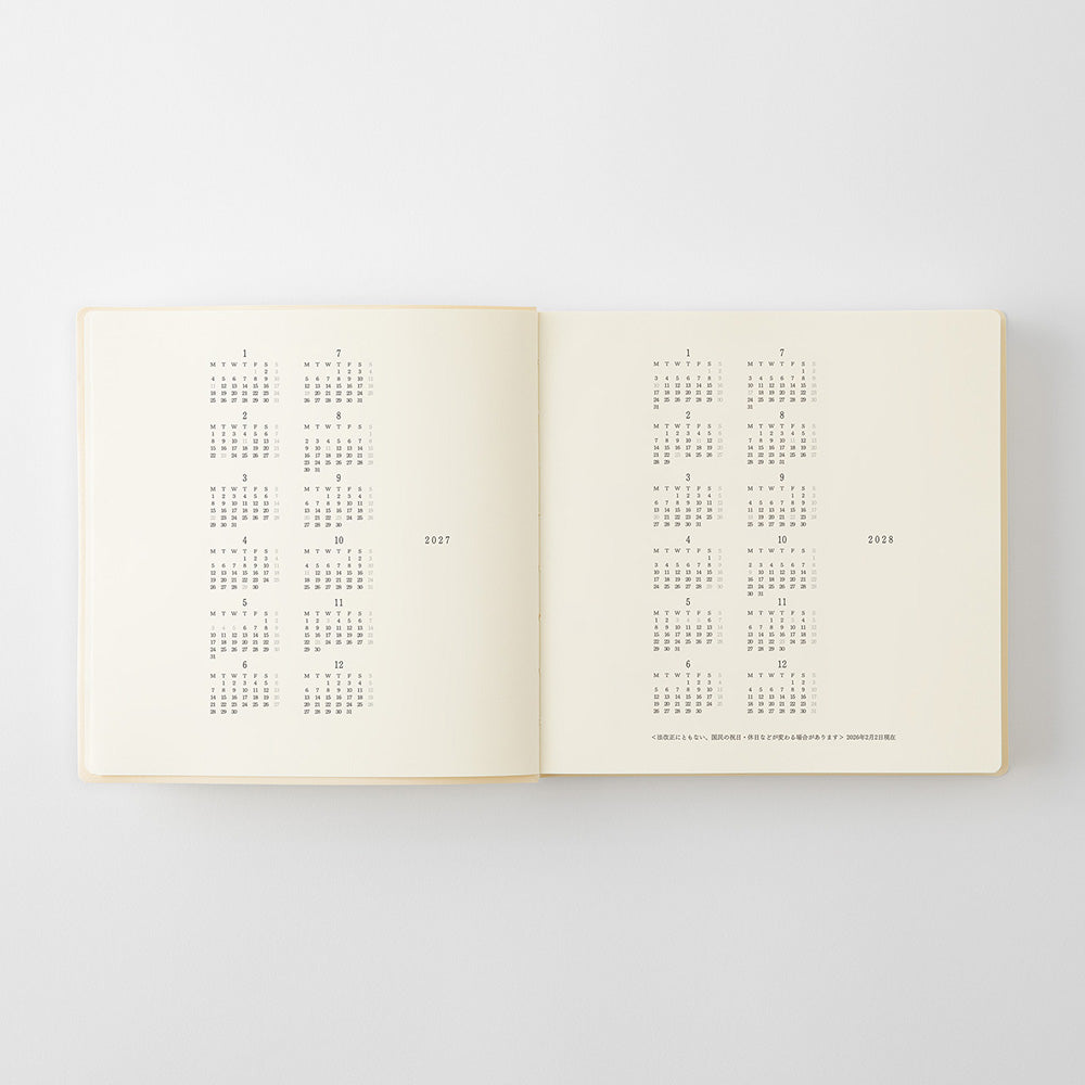 MD Agenda Notebook Diary A5 Square 1 Day 1 Page 2027