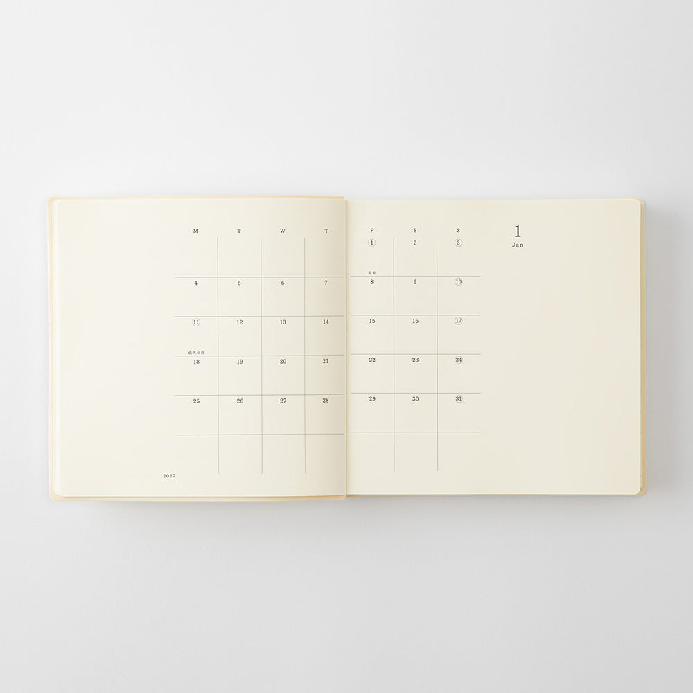 MD Agenda Notebook Diary A5 Square 1 Day 1 Page 2027