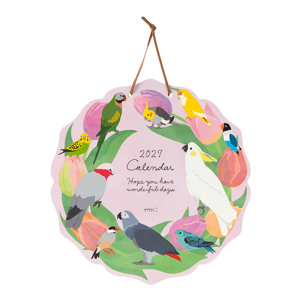 Calendar Wall-Hanging Die-Cut Bird 2027