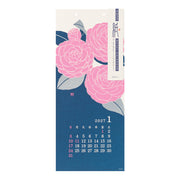 Calendar Wall-Hanging Echizen Washi L Flower 2027
