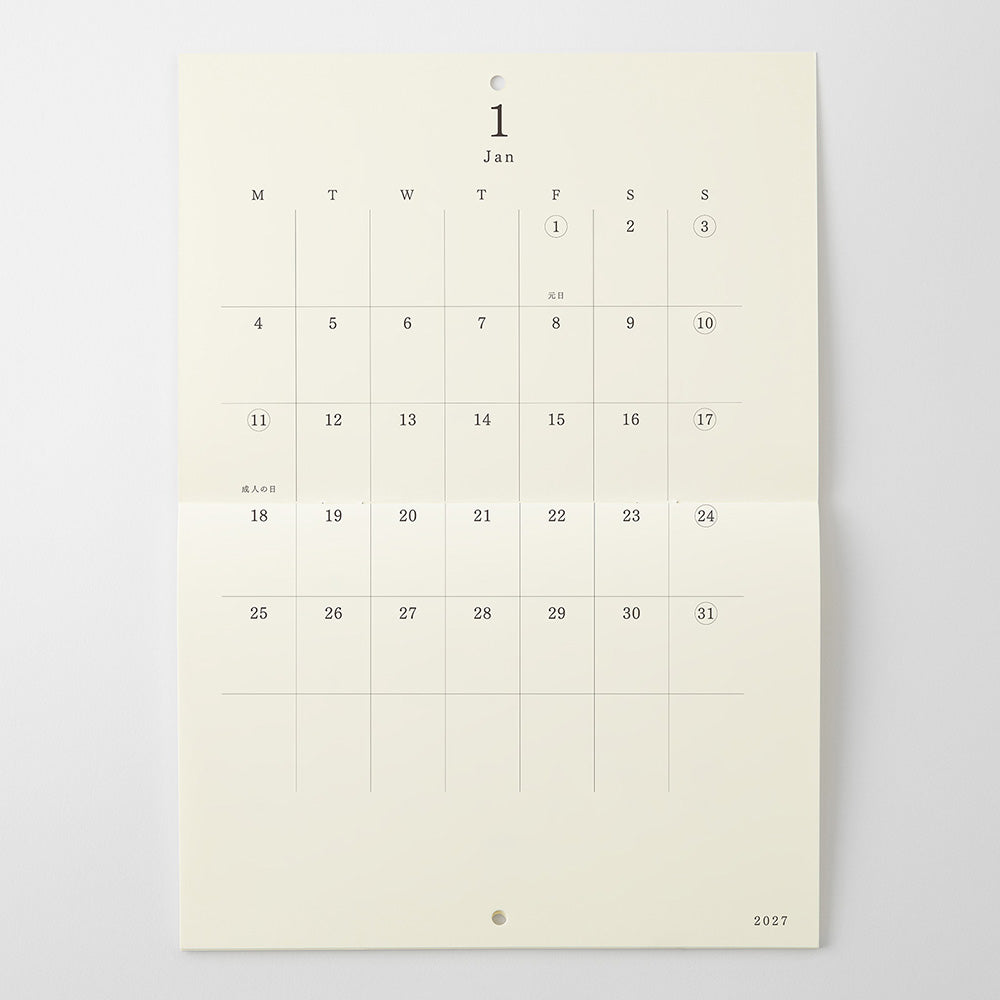 MD Calendar Folded Wall-Hanging A4 2027