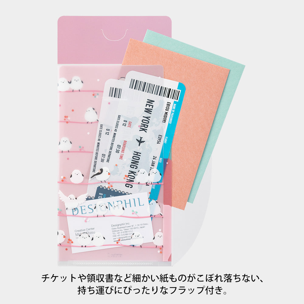 Pochette 3 Onglets A5 Slim, Mésange