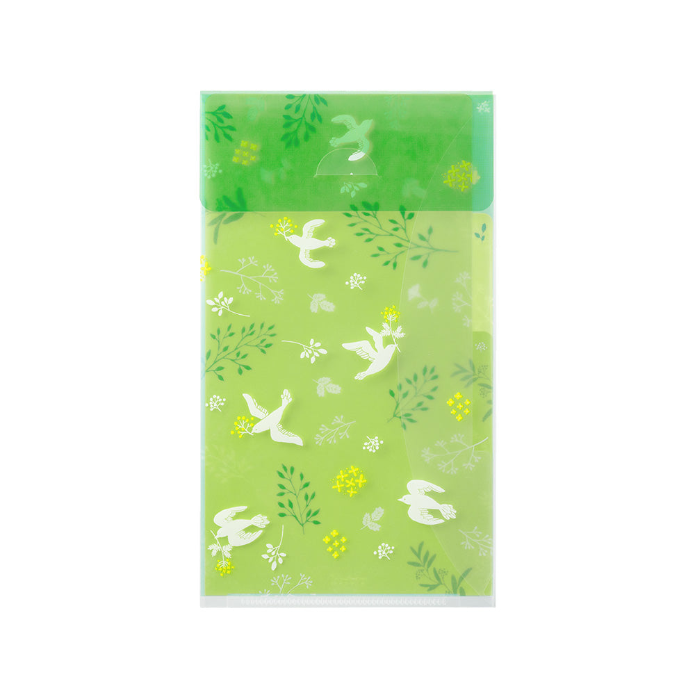 Pochette 3 Onglets A5 Slim, Oiseaux blancs