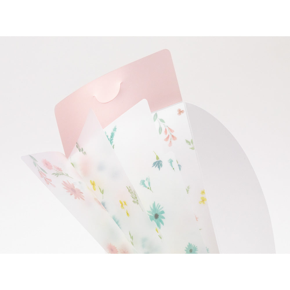 Pochette 3 Onglets A5 Slim, Fleur