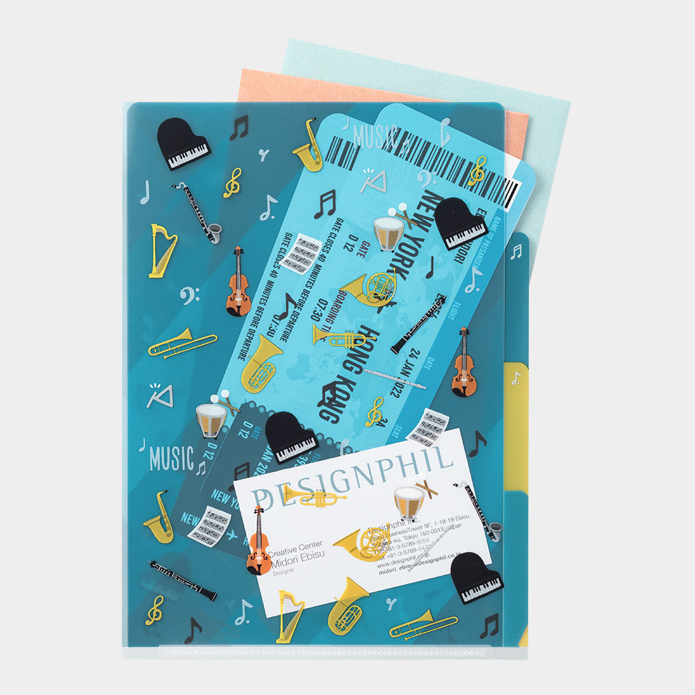 Pochette 3 Onglets A5, Musique