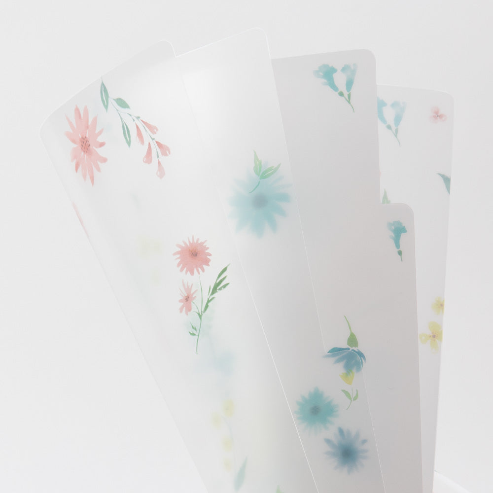 Pochette 3 Onglets A5, Fleur