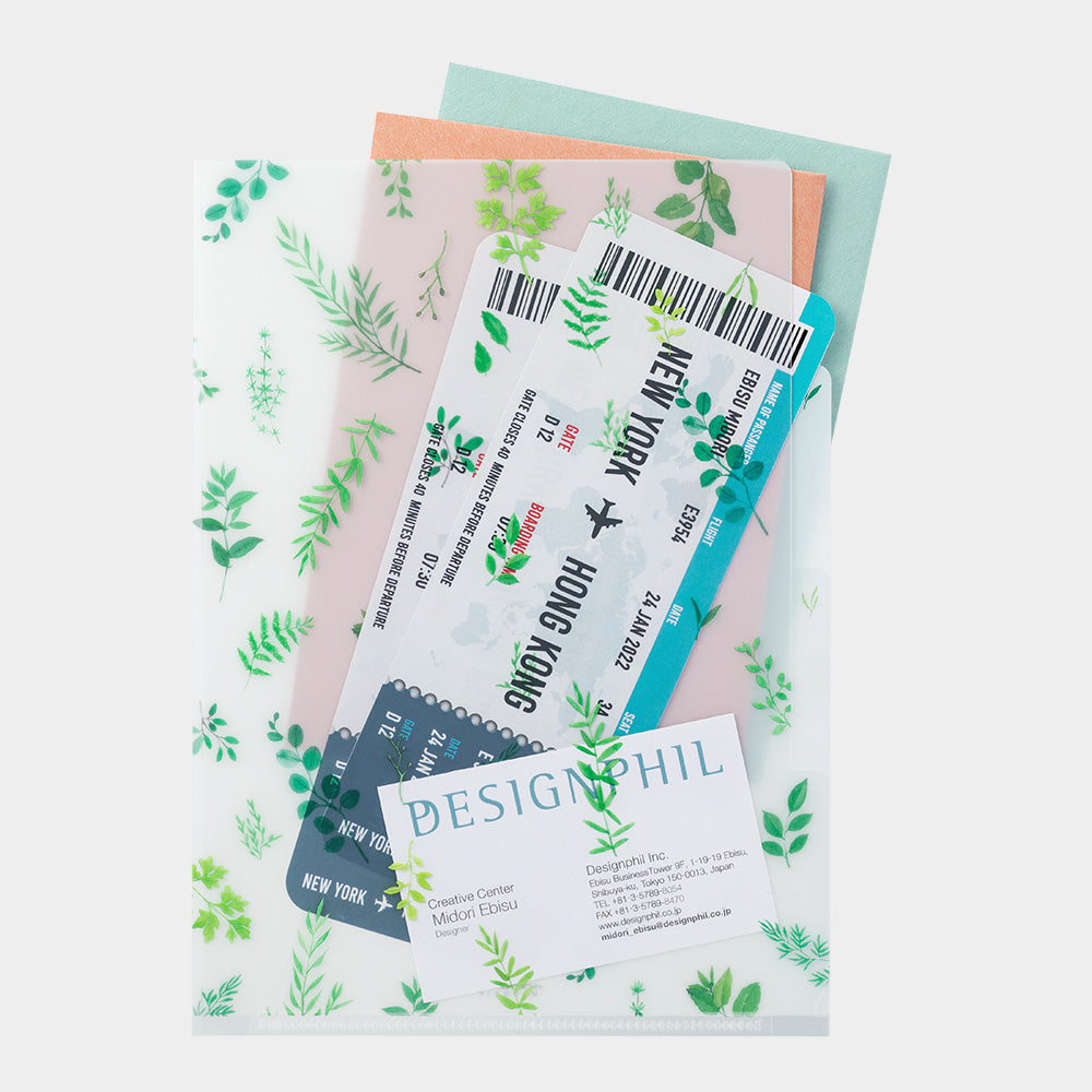 Pochette 3 Onglets A5, Feuilles