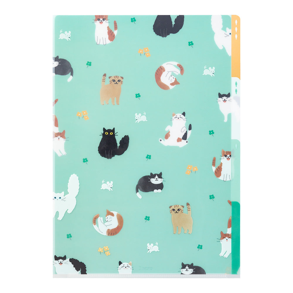 Pochette 3 Onglets A4, Chat
