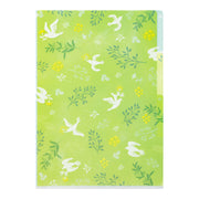 Pochette 3 Onglets A4, Oiseaux blancs