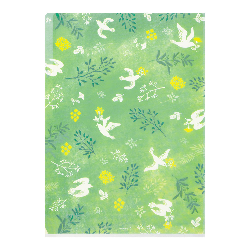 Pochette 3 Onglets A4, Oiseaux blancs