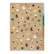 Pochette 3 Onglets A4, Café