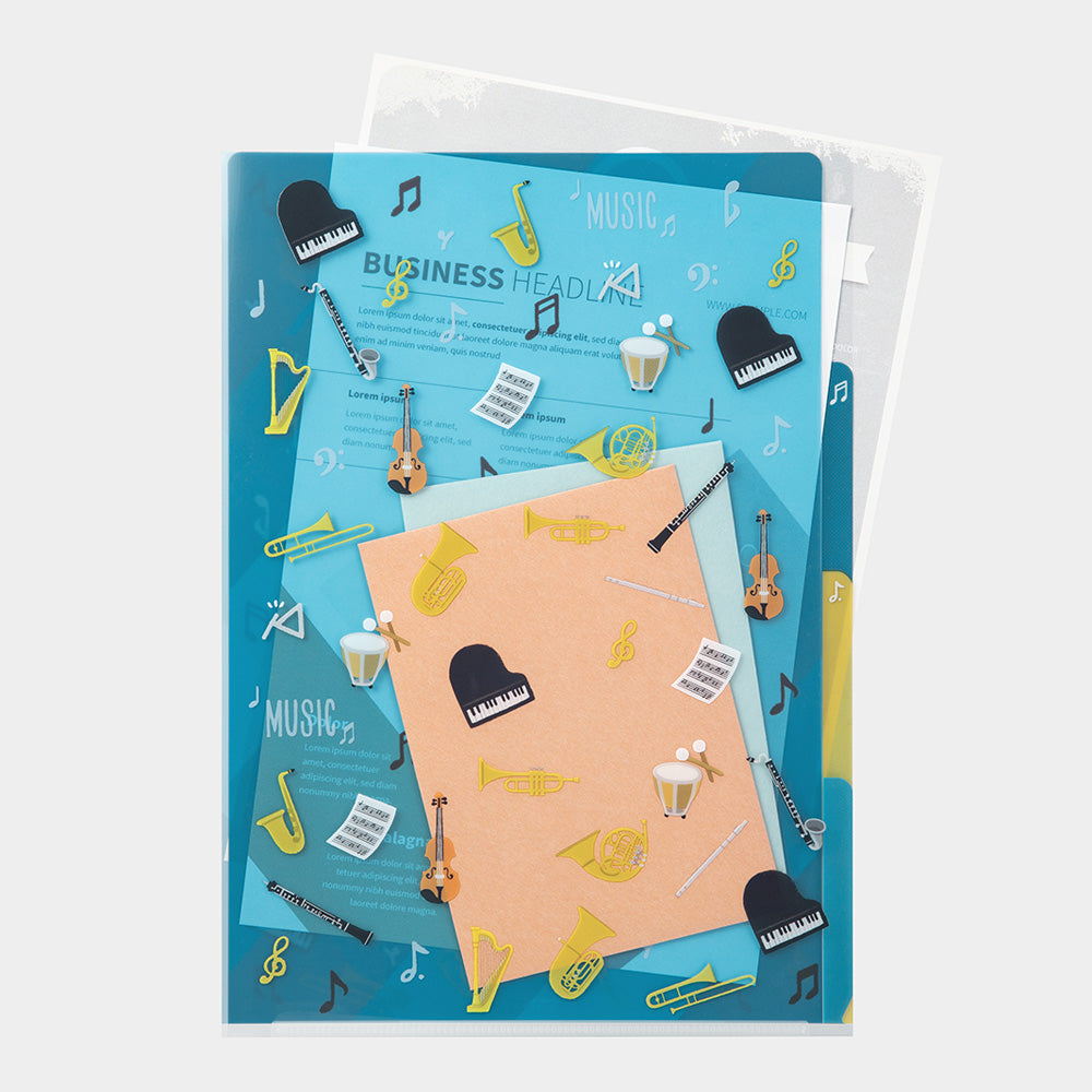 Pochette 3 Onglets A4, Musique