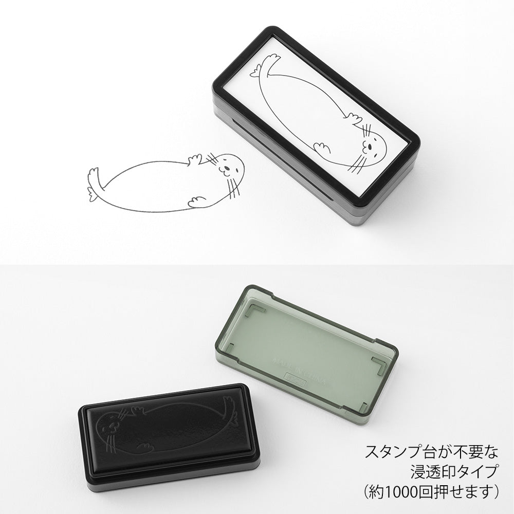 Mini tampon Phoque pré-encrée