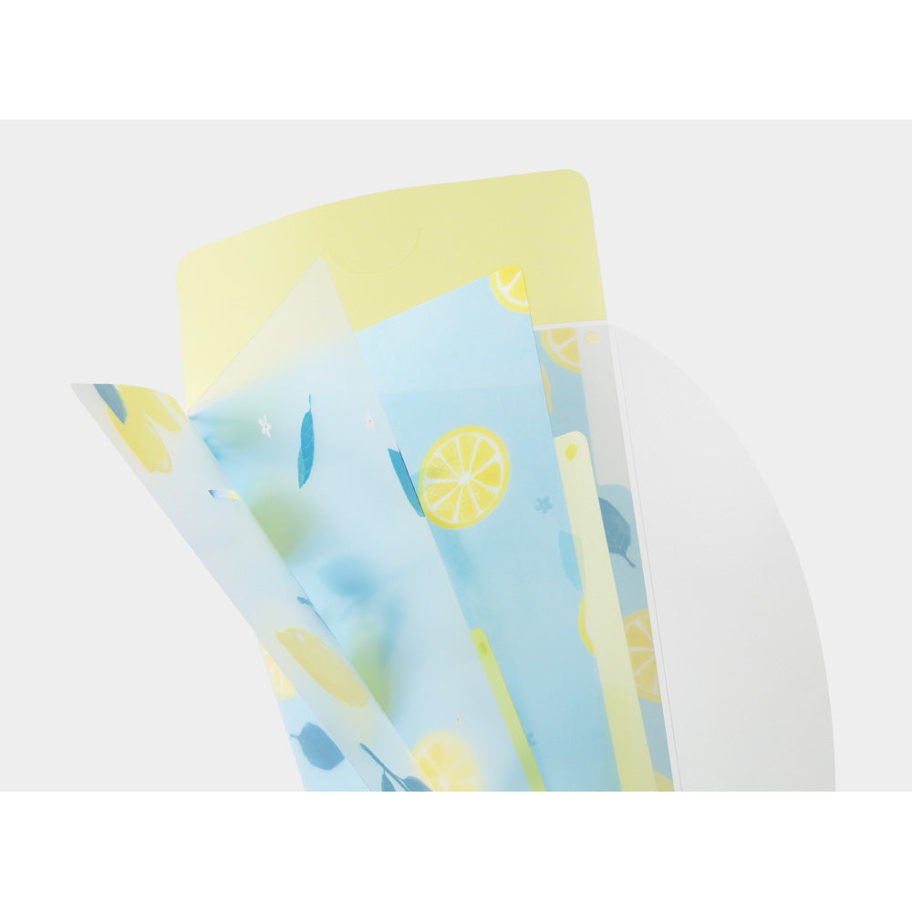 Pochette 3 Onglets A5 Slim, Citron