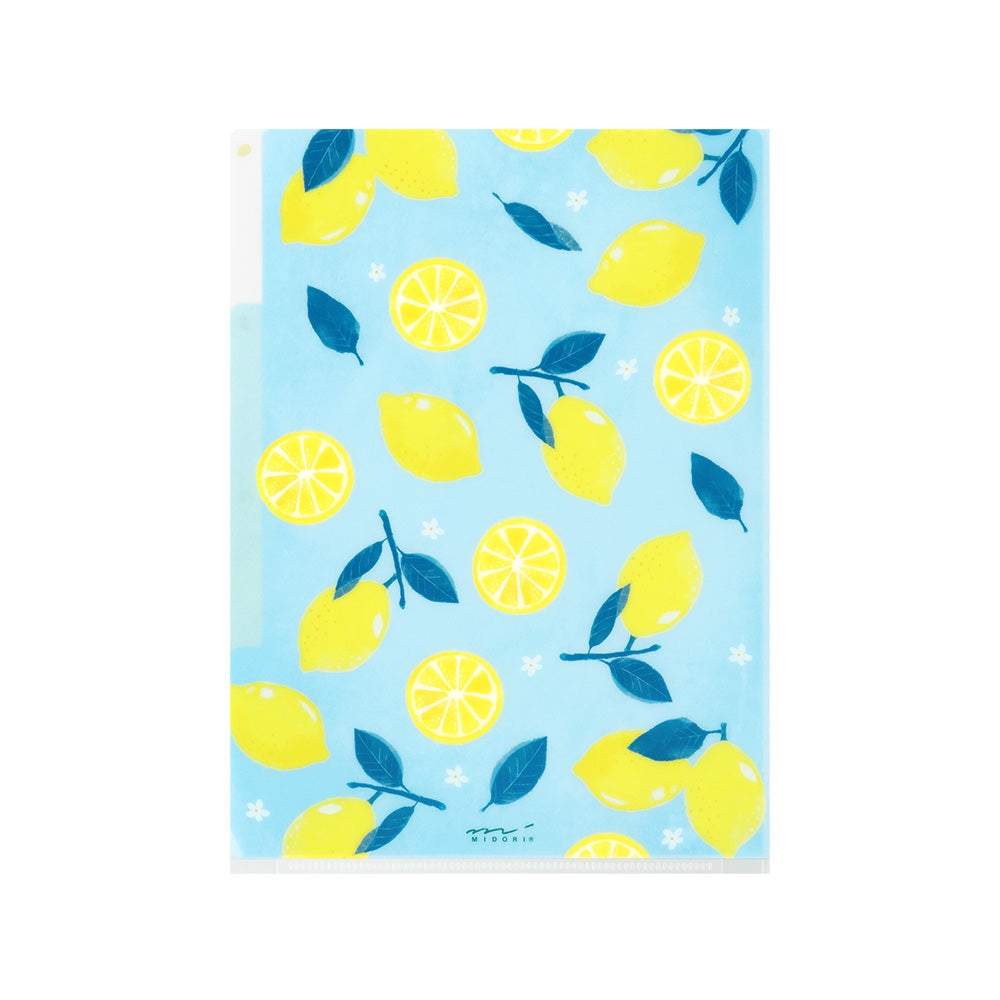 Pochette 3 Onglets A5, Citron