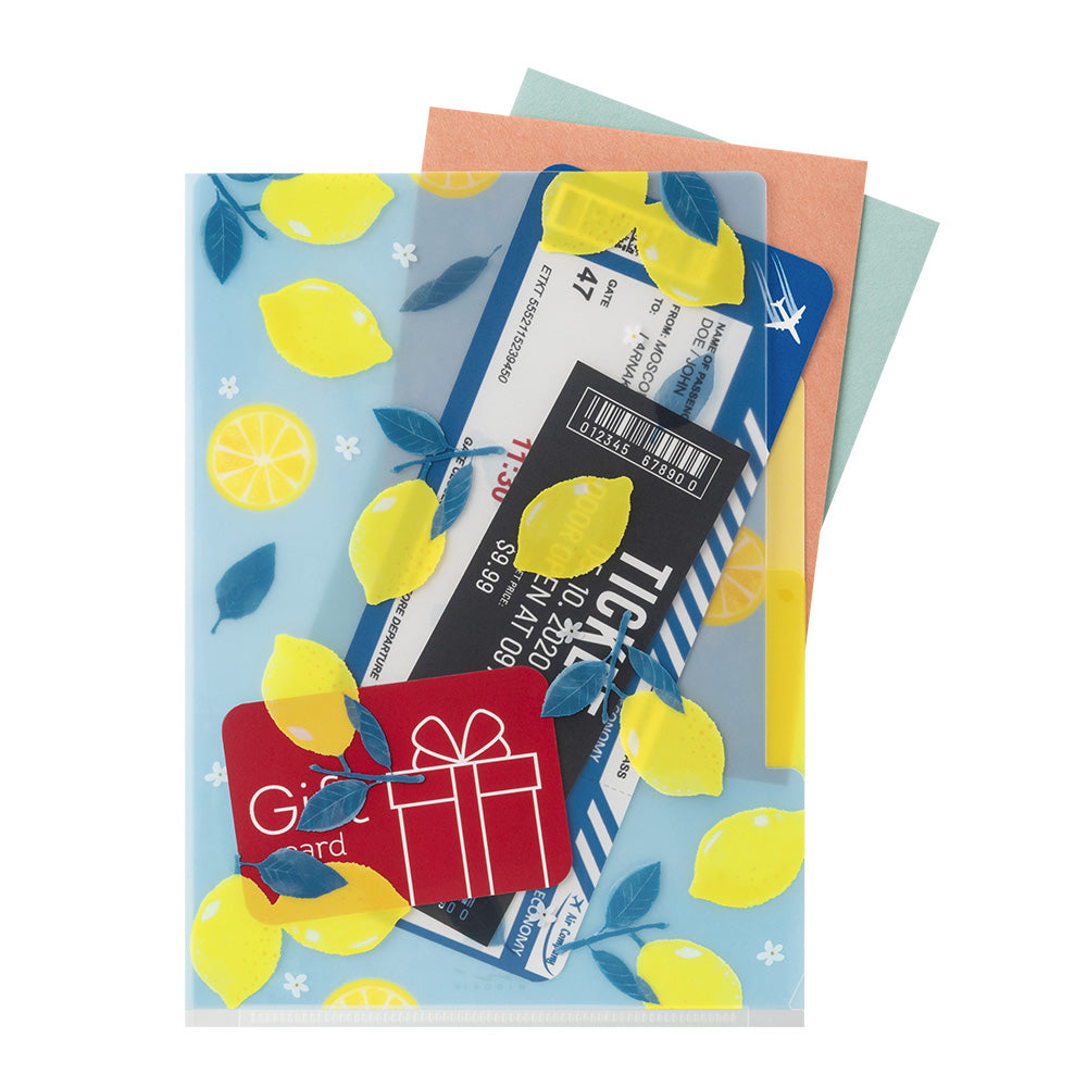 Pochette 3 Onglets A5, Citron