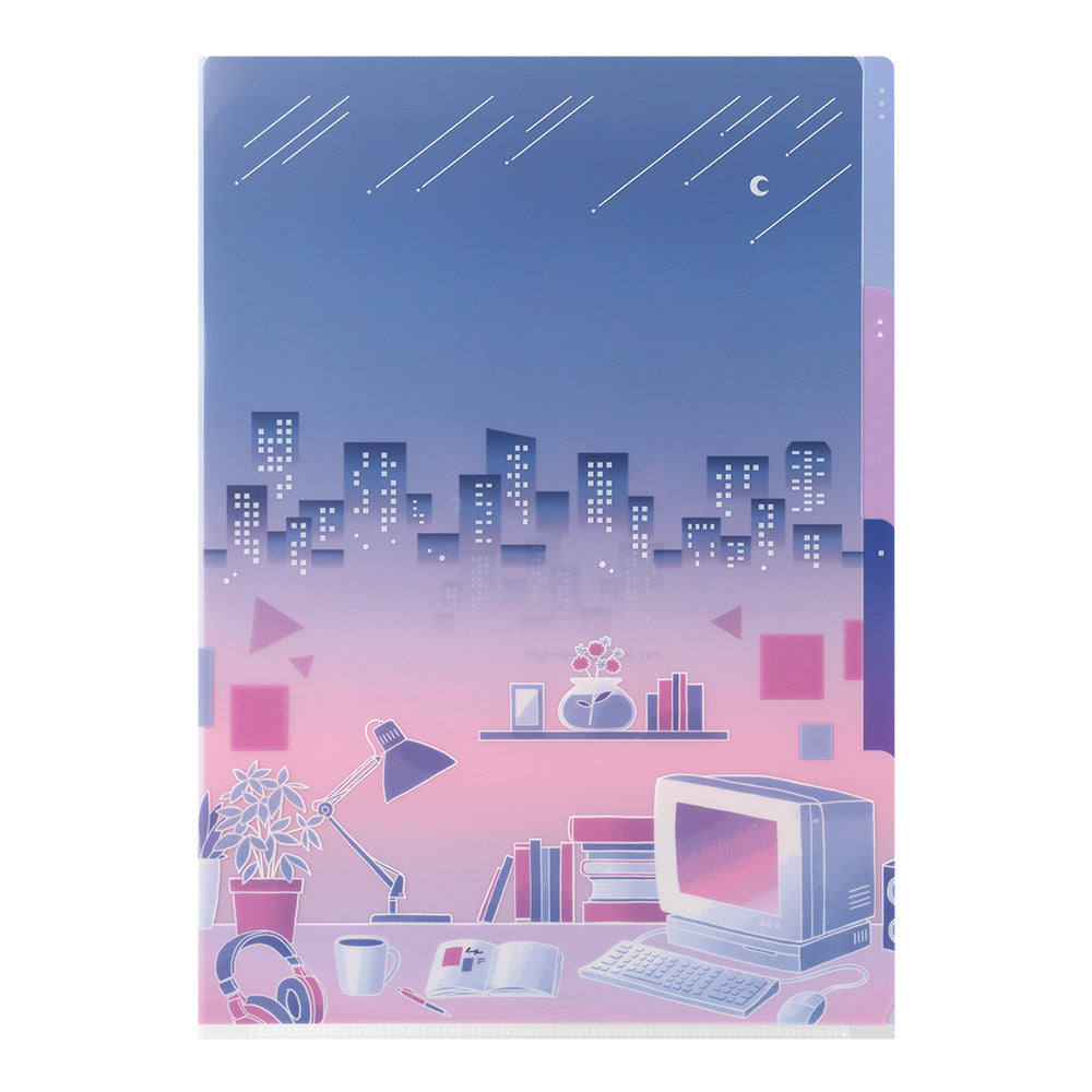 Pochette 3 Onglets A4, City Pop