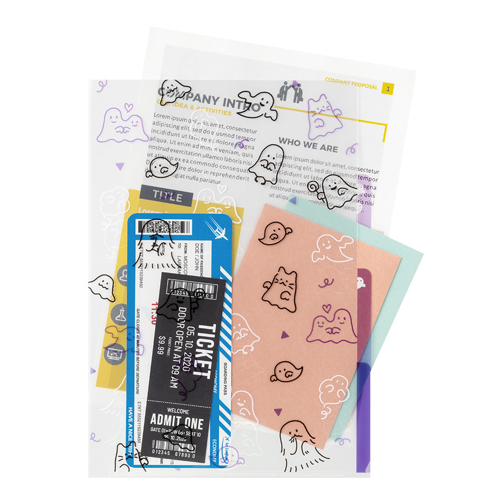 Pochette 3 Onglets A4, Fantômes