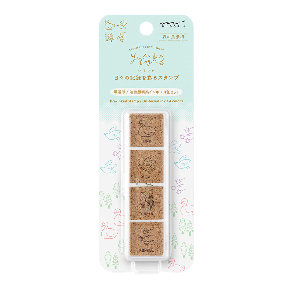 Tampon Yuru Log Paysage Forestier