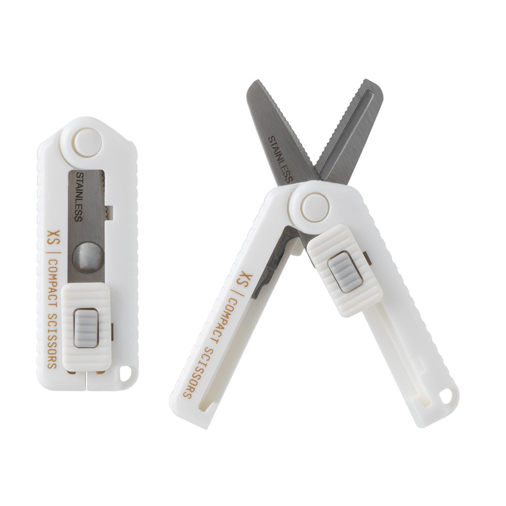 XS Ciseaux compacts dentelés, Blanc