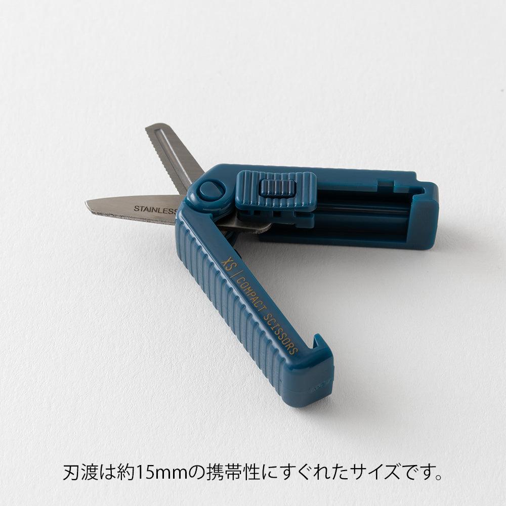 XS Ciseaux compacts dentelés, Bleu marine