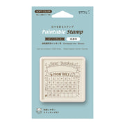 Tampon pré-encré Brun - Habit Tracker Chat Brun