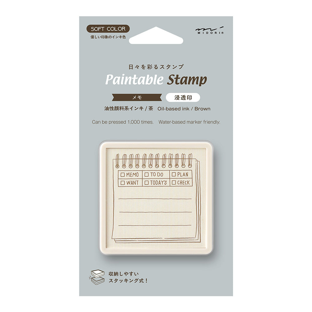 Tampon pré-encré Brun - Mémo
