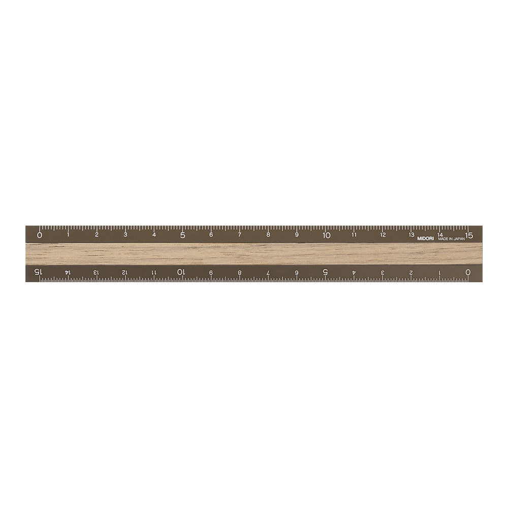 Règle 15cm, Bois Marron