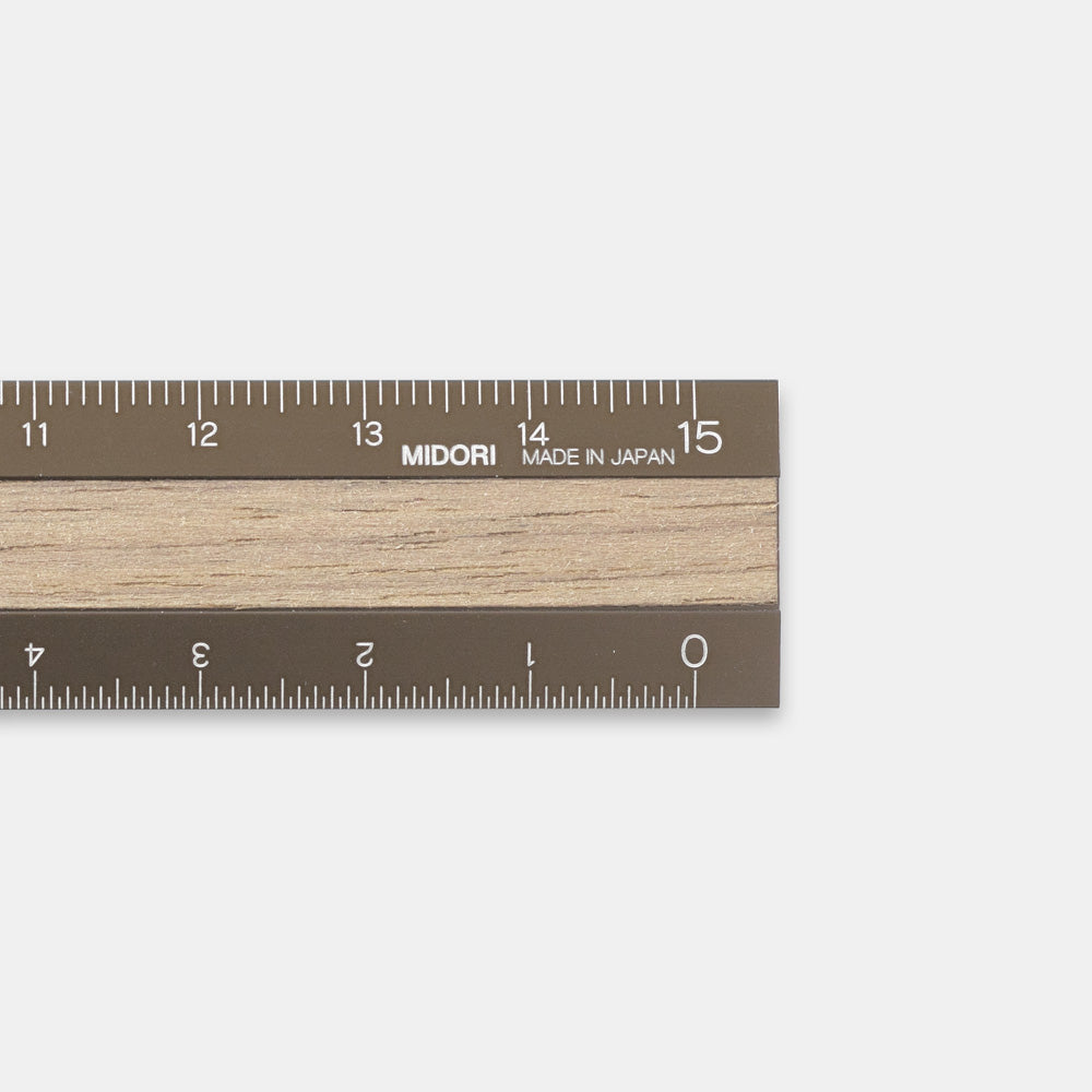Règle 15cm, Bois Marron