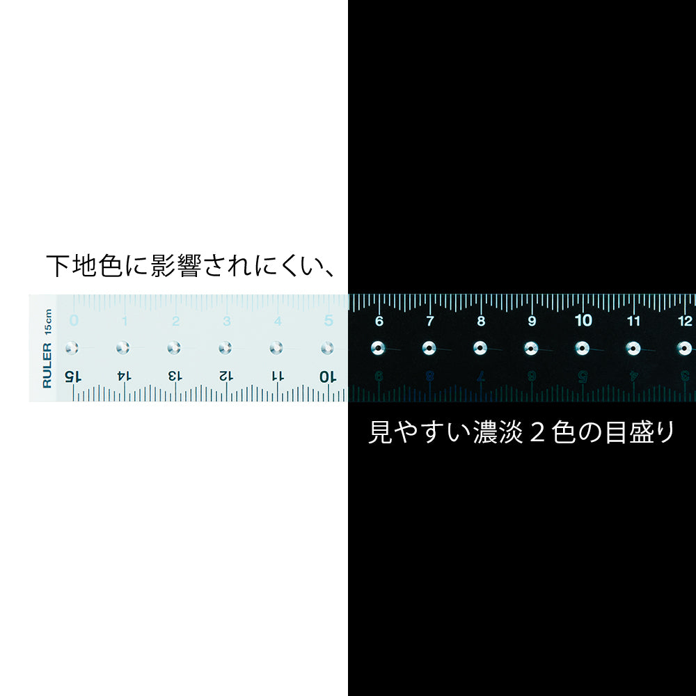 Règle 15cm, Bleu