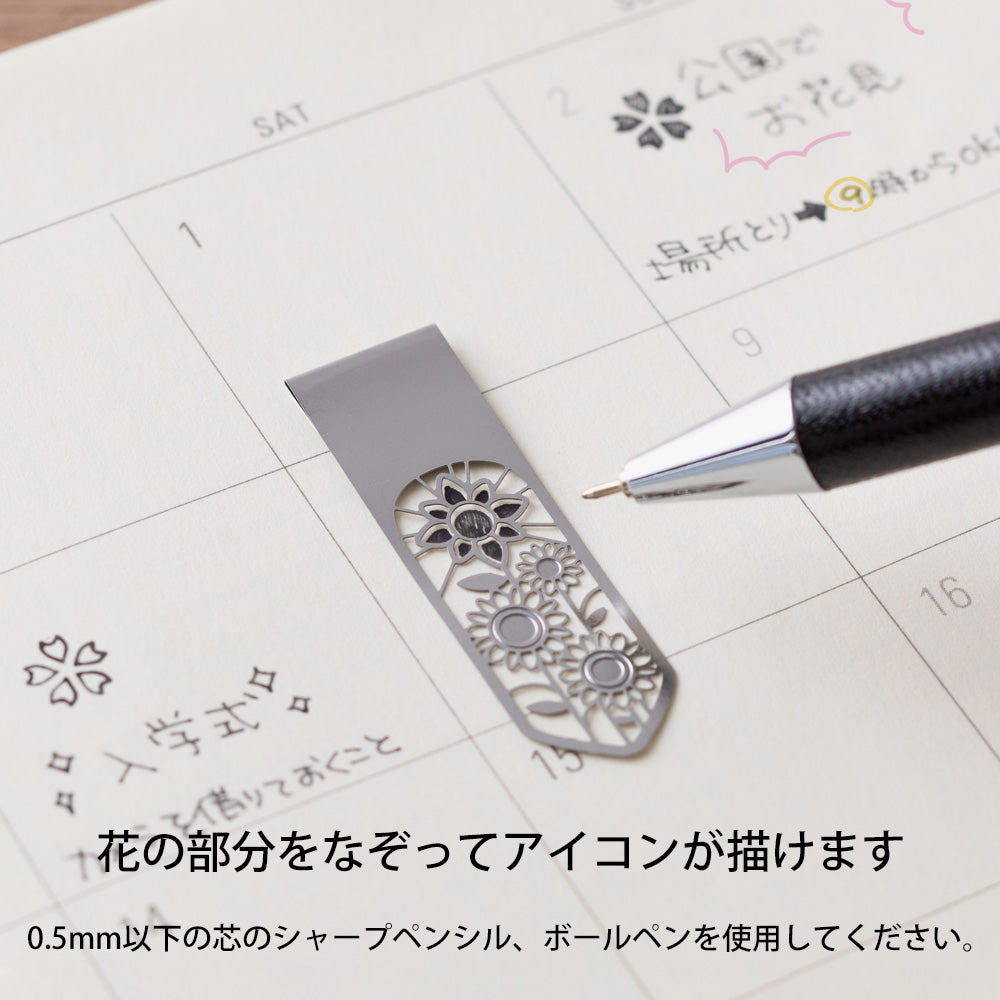 Marque pages Clips Métal Fleurs