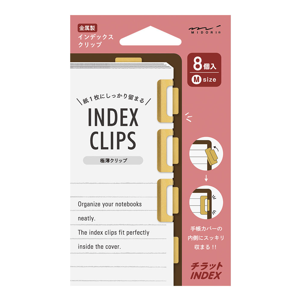 Métal Index Clips Laiton