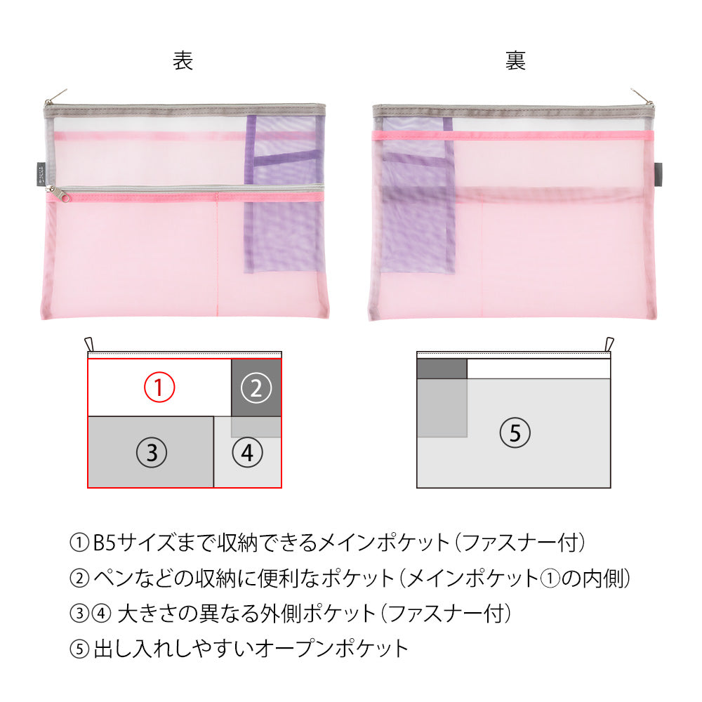 Trousse organiseur B5 Rose