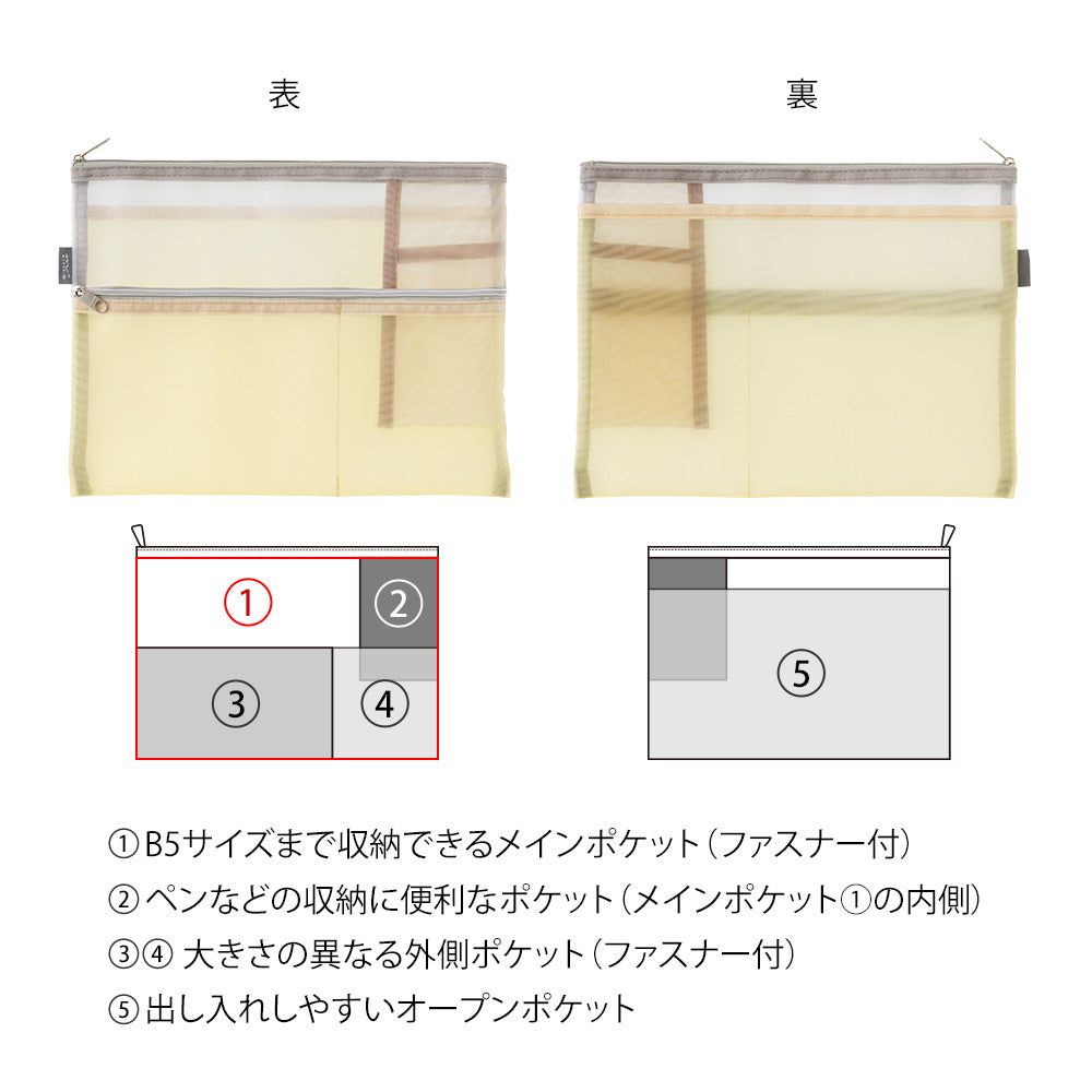 Trousse organiseur B5 Beige