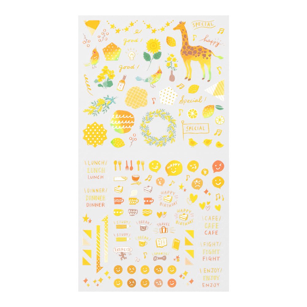 Stickers repositionnables Couleur Jaune